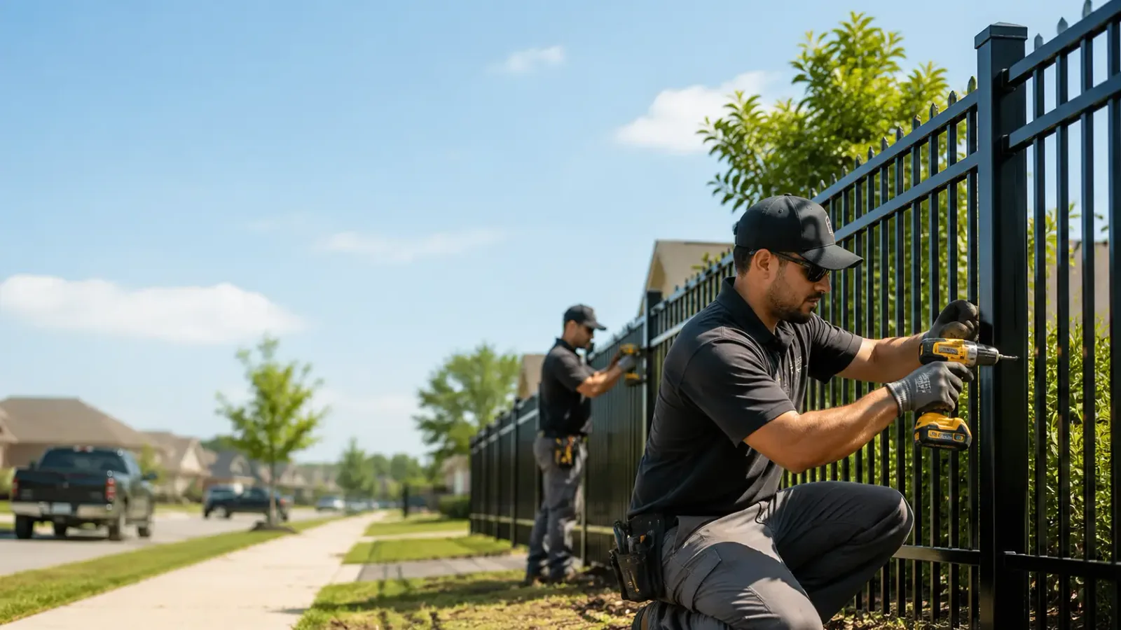 Metal Fence Installation in Hye, TX